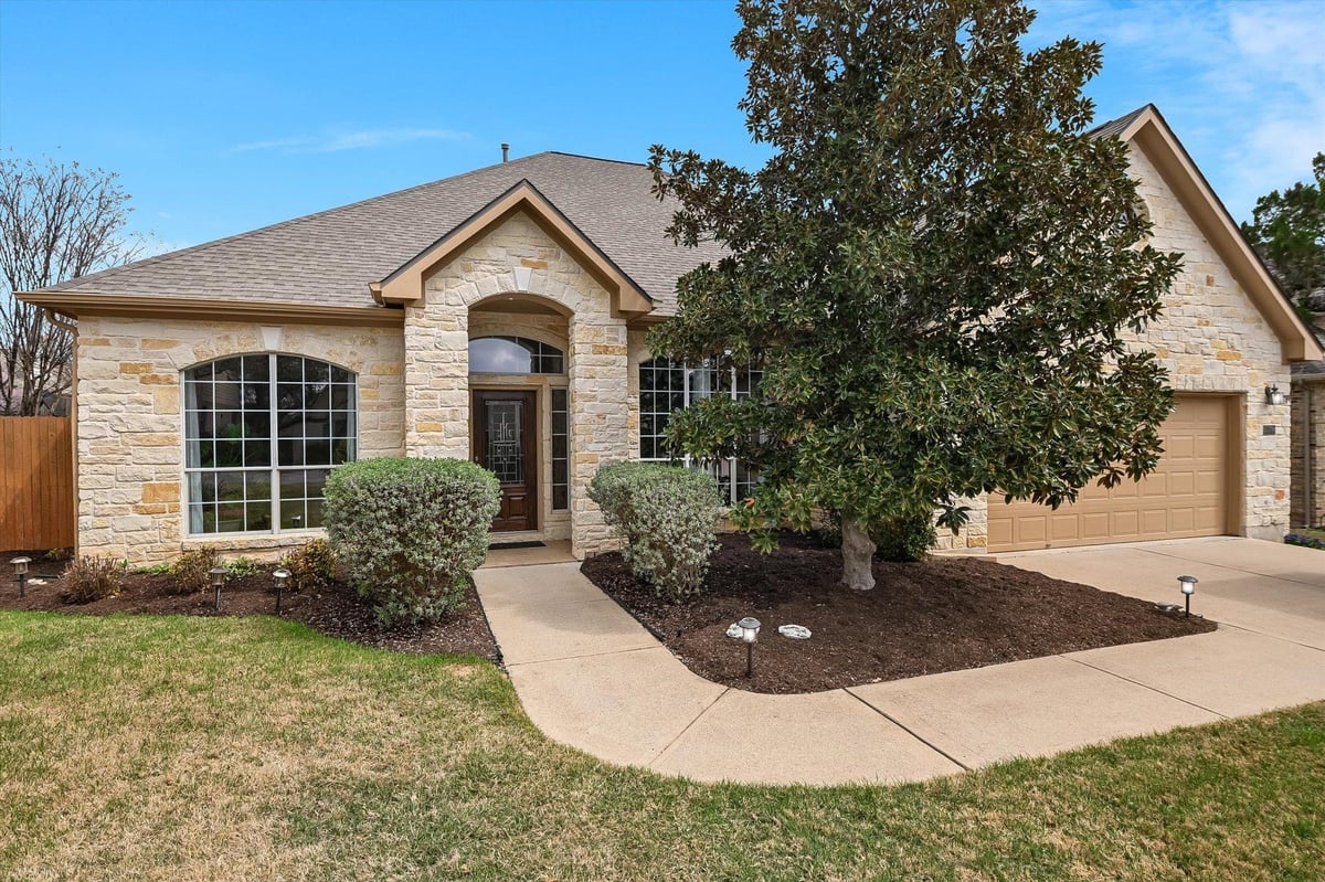 View 221 Abbey Dr in Belterra Ph 1 Sec 8 221 Abbey Dr - front exterior - Luxury home in Belterra Ph 1 Sec 8, Austin, TX