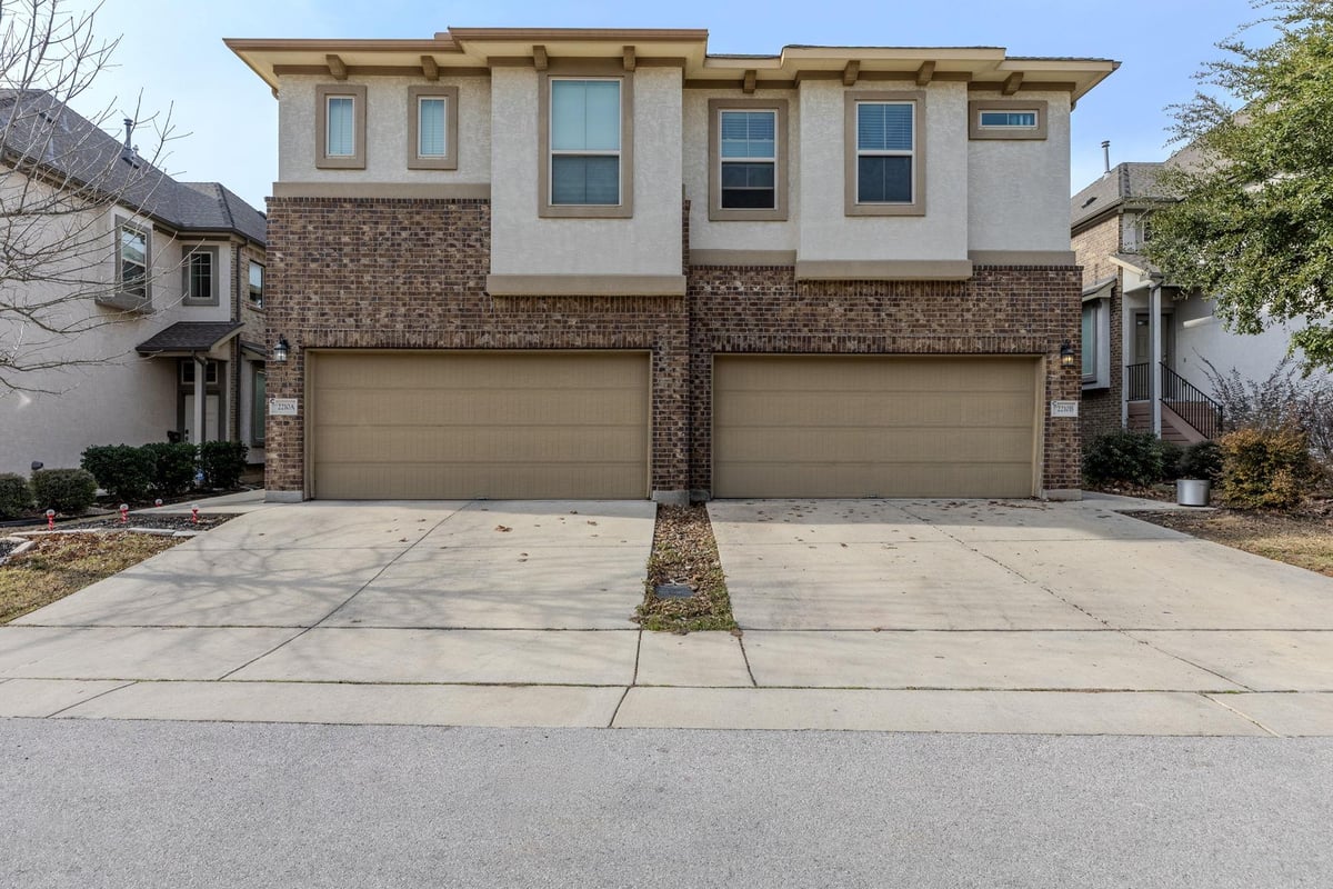 View 2210 Dillon Pond LN Unit #B in Falcon Pointe Condominiums 2210 Dillon Pond LN Unit #B - front exterior - Luxury home in Falcon Pointe Condominiums, Pflugerville, TX