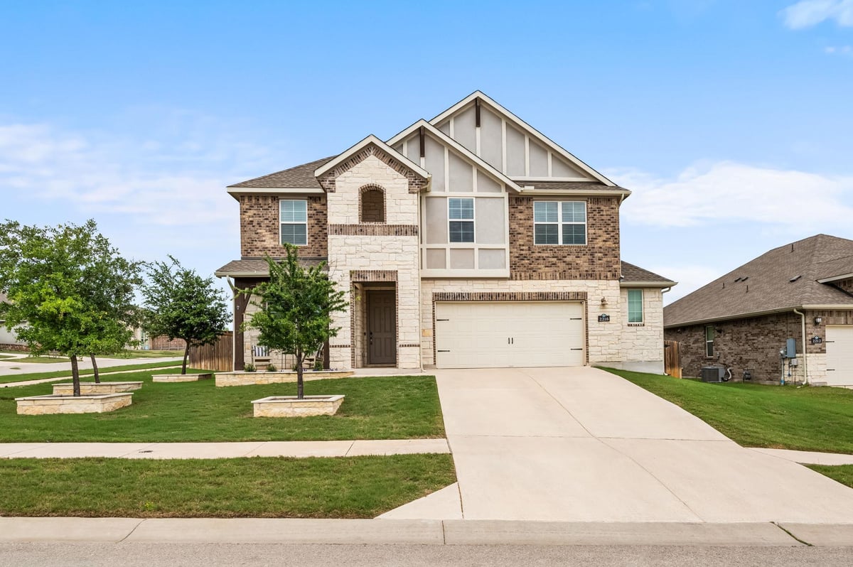 View 2216 Prairie Oaks DR in Water Oak North Sec 4 2216 Prairie Oaks DR - front exterior - Luxury home in Water Oak North Sec 4, Georgetown, TX