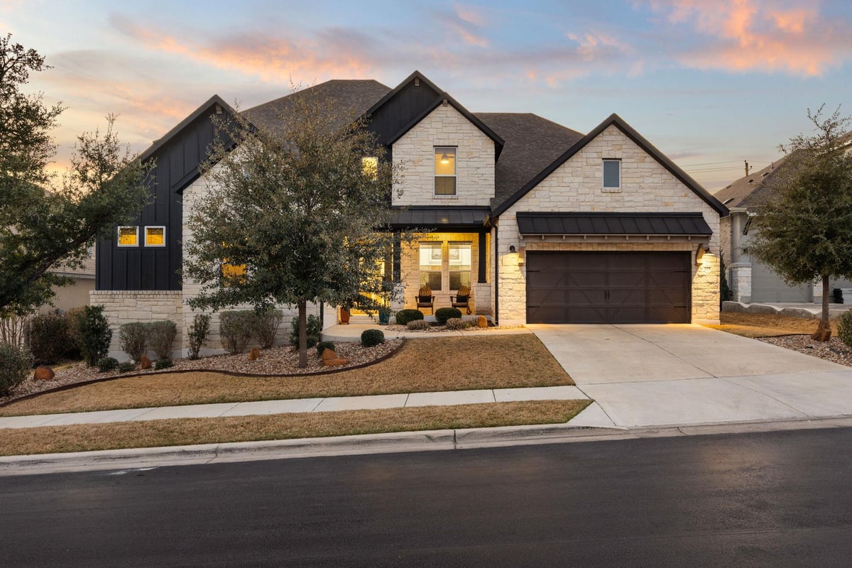 View 229 Iva June LN in Wolf Ranch West Ph 1 Sec 3 Sub 229 Iva June LN - front exterior - Luxury home in Wolf Ranch West Ph 1 Sec 3 Sub, Georgetown, TX