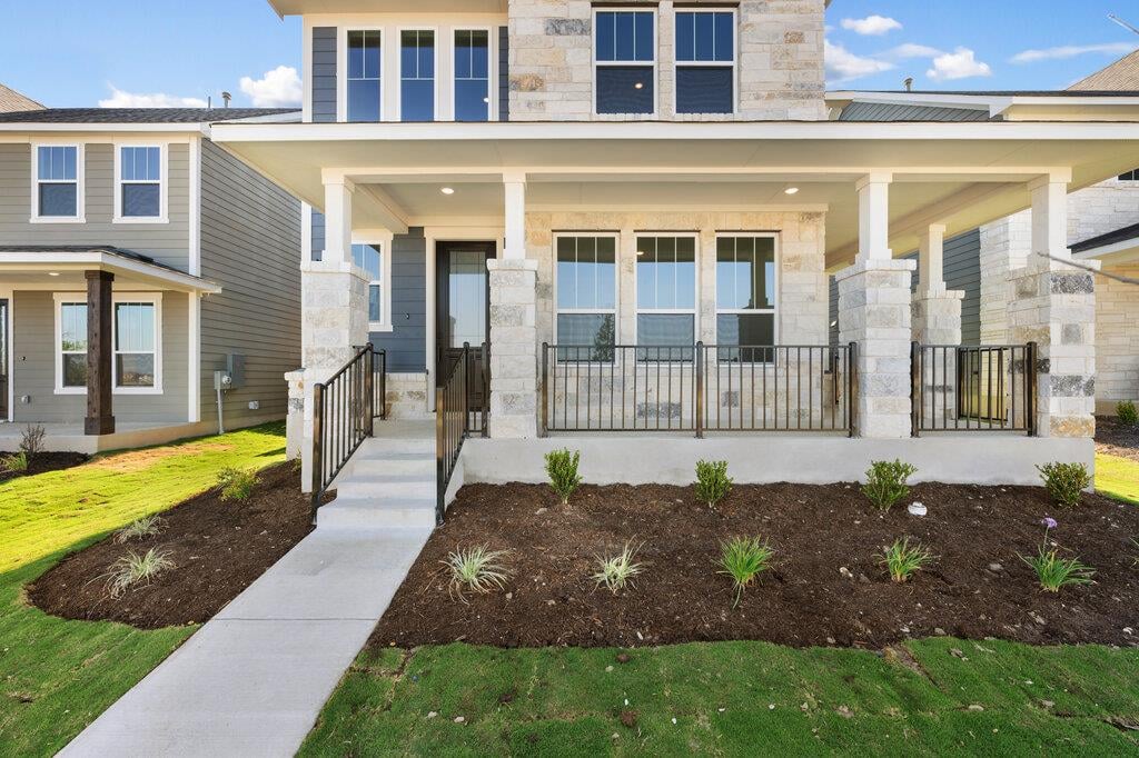 View 229 Leeland Dr in Lariat 229 Leeland Dr - front exterior - Luxury home in Lariat, Liberty Hill, TX
