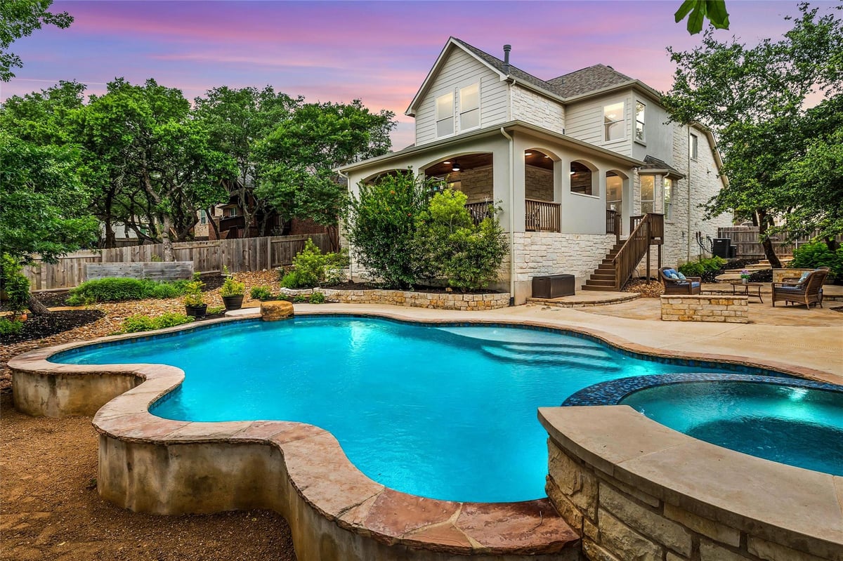View 231 Grafton Ln in BELTERRA 231 Grafton Ln - front exterior - Luxury home in BELTERRA, Austin, TX