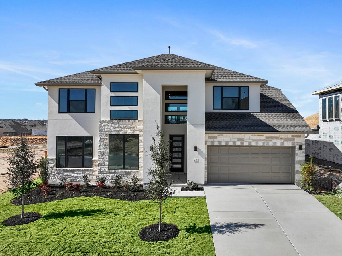 View 237 Sheepdog DR in Lariat 237 Sheepdog DR - front exterior - Luxury home in Lariat, Liberty Hill, TX
