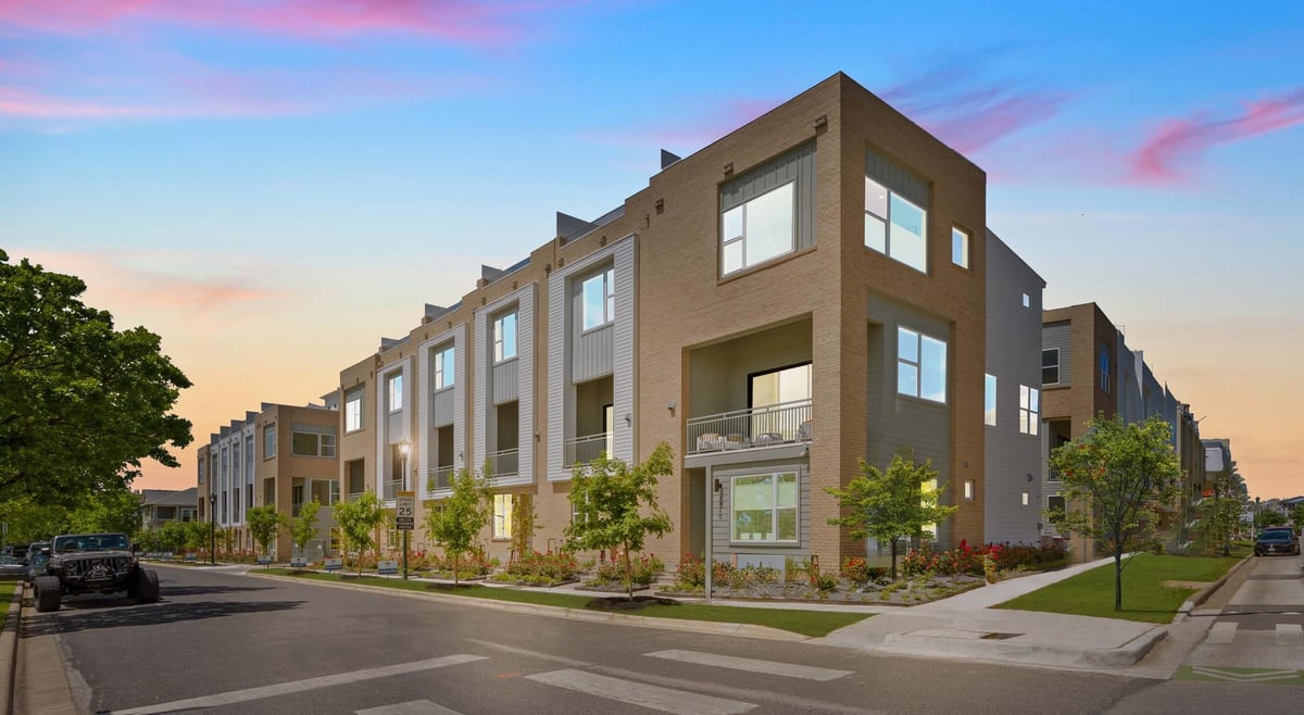 View 2805 McCurdy St Unit #8 in Mueller 2805 McCurdy St Unit #8 - front exterior - Luxury home in Mueller, Austin, TX