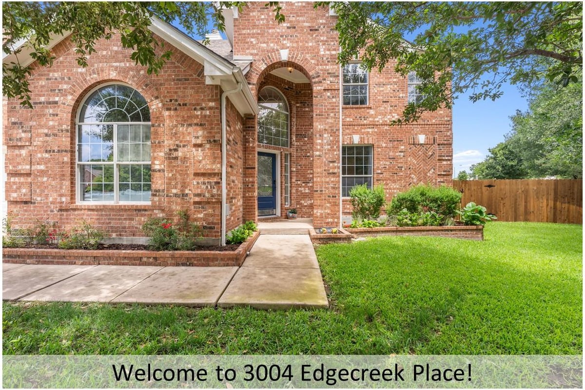 View 3004 Edgecreek PL in Behrens Ranch Ph C Sec 02 3004 Edgecreek PL - front exterior - Luxury home in Behrens Ranch Ph C Sec 02, Round Rock, TX