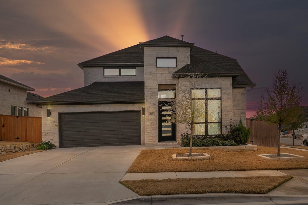 View 305 Reef Band Dr in Crosswinds Ph Four-A 305 Reef Band Dr - front exterior - Luxury home in Crosswinds Ph Four-A, Kyle, TX