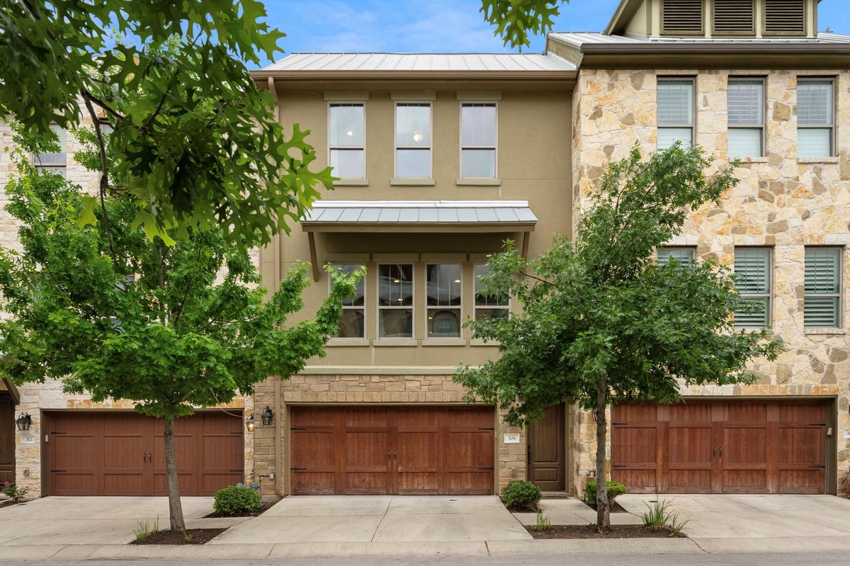View 308 Adams St in SUMMIT AT RIVERY PARK (Brownstones) 308 Adams St - front exterior - Luxury home in SUMMIT AT RIVERY PARK (Brownstones), Georgetown, TX