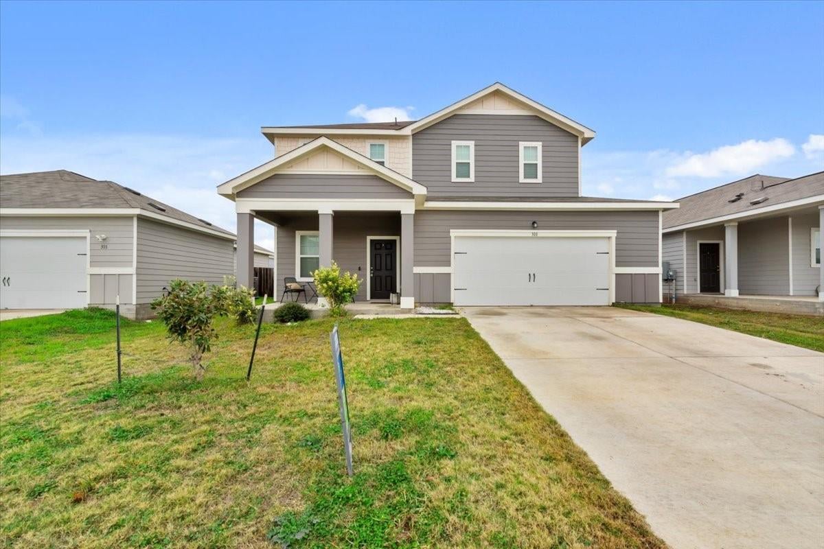View 308 Shiro Dr in Bunton Creek Reserve Ph 2 308 Shiro Dr - front exterior - Luxury home in Bunton Creek Reserve Ph 2, Kyle, TX