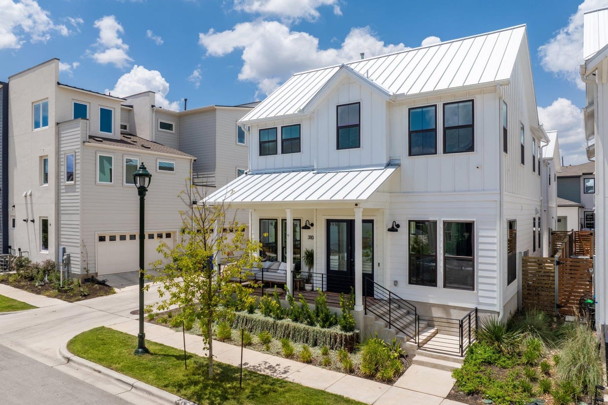 View 3108 Chennault St in Mueller Sec 11A 3108 Chennault St - front exterior - Luxury home in Mueller Sec 11A, Austin, TX