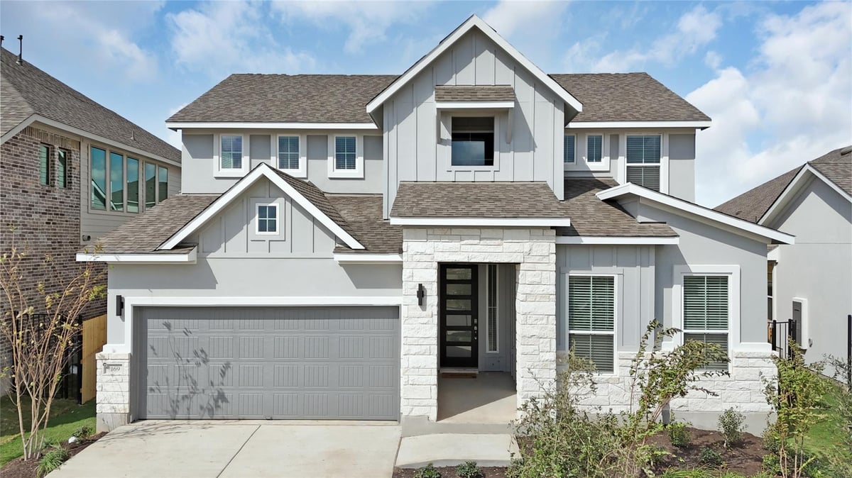 View 320 West Faulkner St in Lariat 320 West Faulkner St - front exterior - Luxury home in Lariat, Liberty Hill, TX