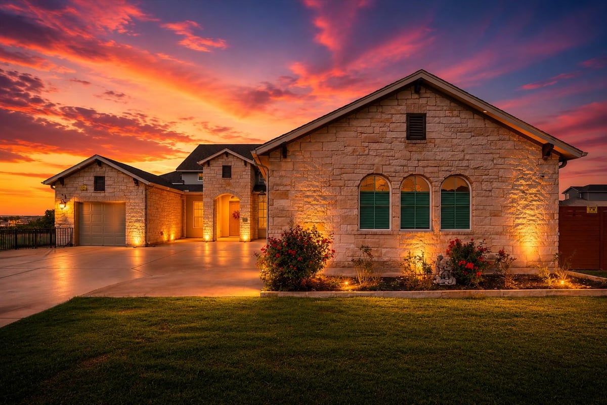 View 3625 Garrano BND in Bonnet Tr Sub 3625 Garrano BND - front exterior - Luxury home in Bonnet Tr Sub, Leander, TX