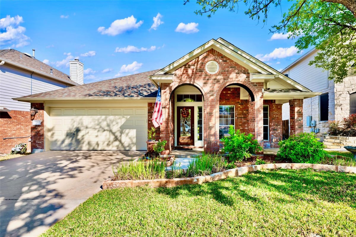 View 3784 Fossilwood WAY in Village At Mayfield Ranch Ph 04 3784 Fossilwood WAY - front exterior - Luxury home in Village At Mayfield Ranch Ph 04, Round Rock, TX