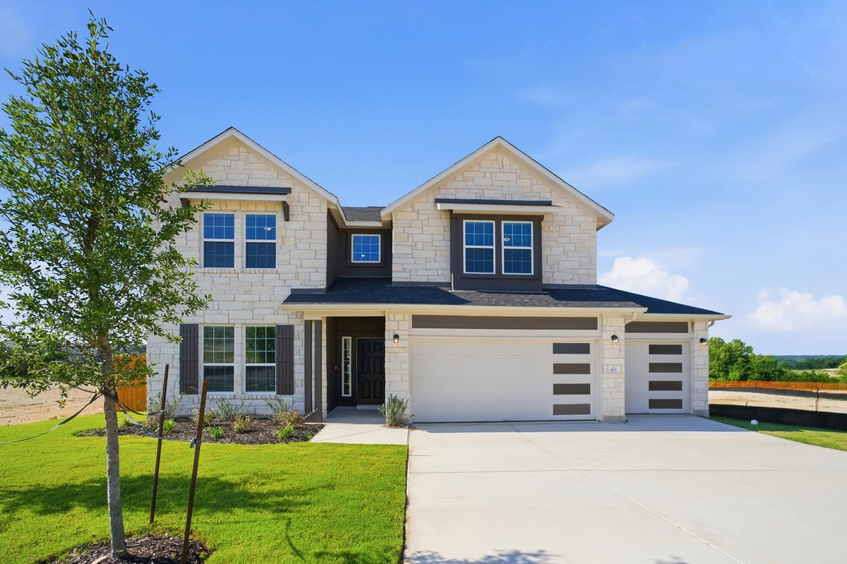 View 401 Joy Ln in Lariat 401 Joy Ln - front exterior - Luxury home in Lariat, Liberty Hill, TX