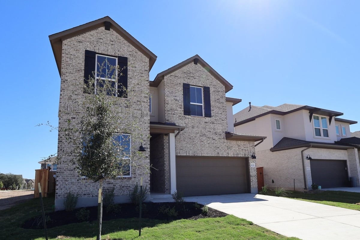 View 416 Lariat Loop in Lariat 416 Lariat Loop - front exterior - Luxury home in Lariat, Liberty Hill, TX