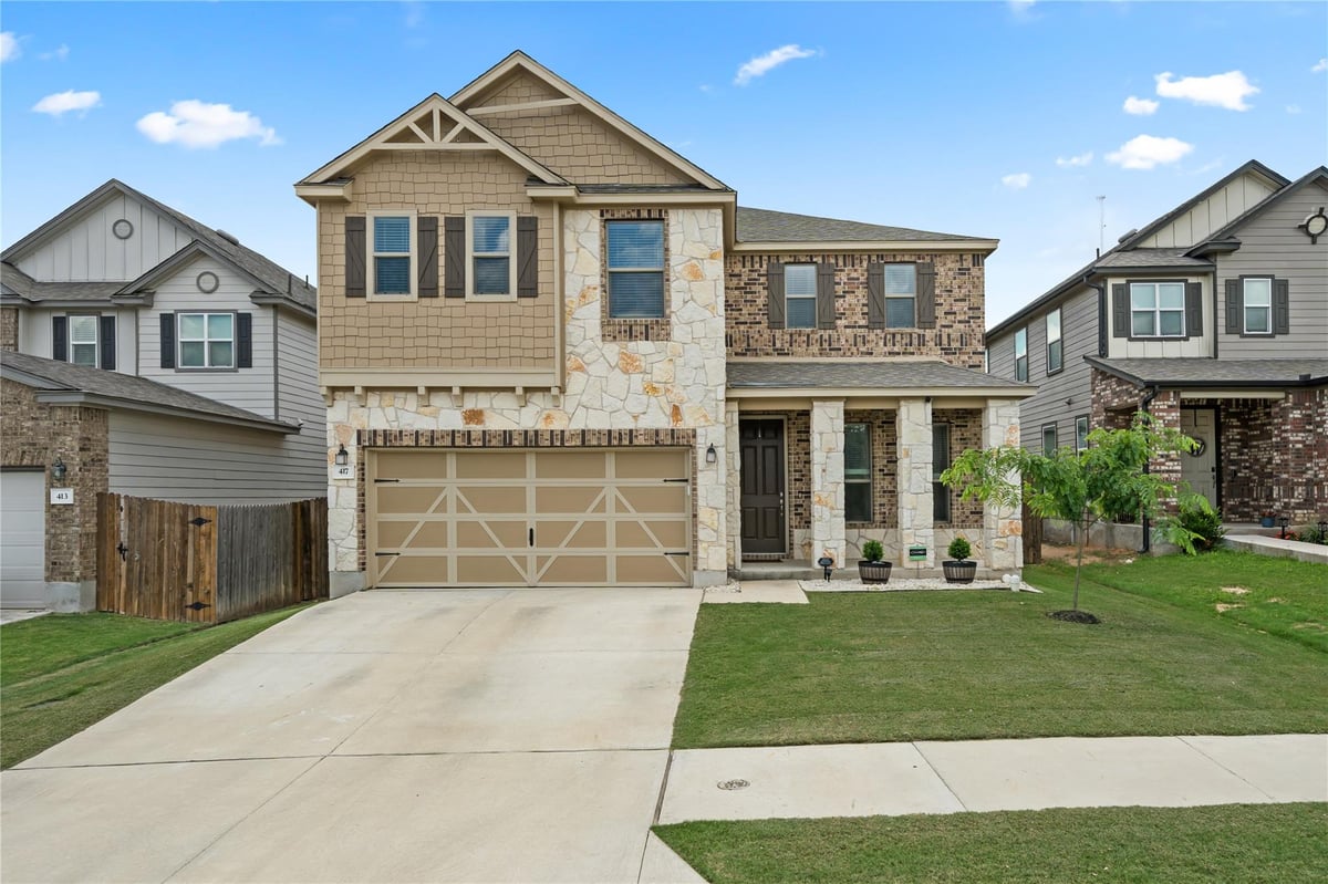View 417 Los Cobos LN in La Conterra North Ph 2 417 Los Cobos LN - front exterior - Luxury home in La Conterra North Ph 2, Georgetown, TX