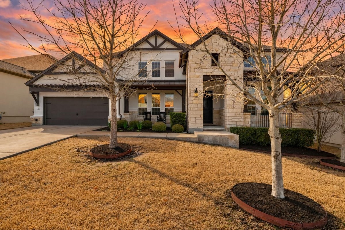 View 4236 Starry Night DR in Travisso Ph 2 Secs 2C 2D & 2E 4236 Starry Night DR - front exterior - Luxury home in Travisso Ph 2 Secs 2C 2D & 2E, Leander, TX