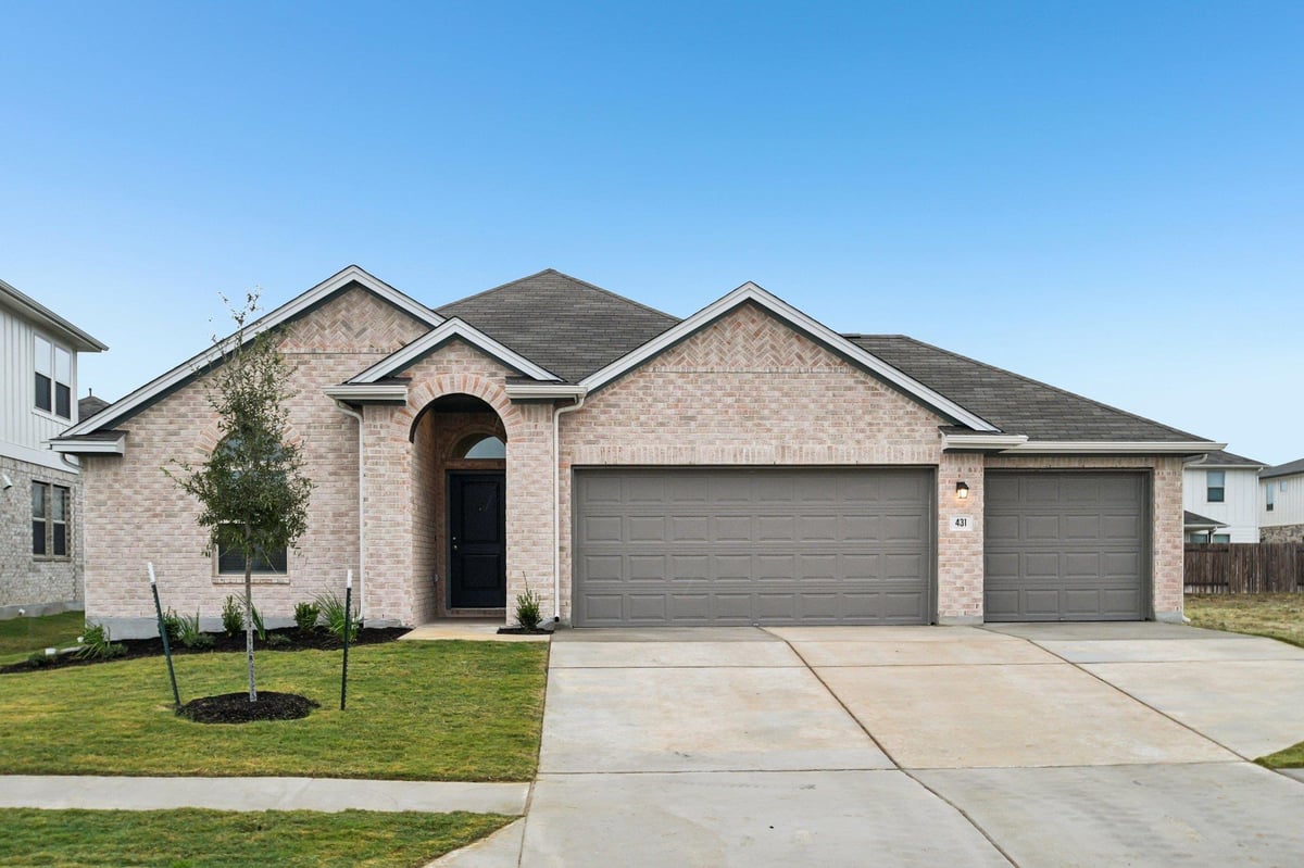 View 431 Dogvane Cir in Crosswinds 431 Dogvane Cir - front exterior - Luxury home in Crosswinds, Kyle, TX
