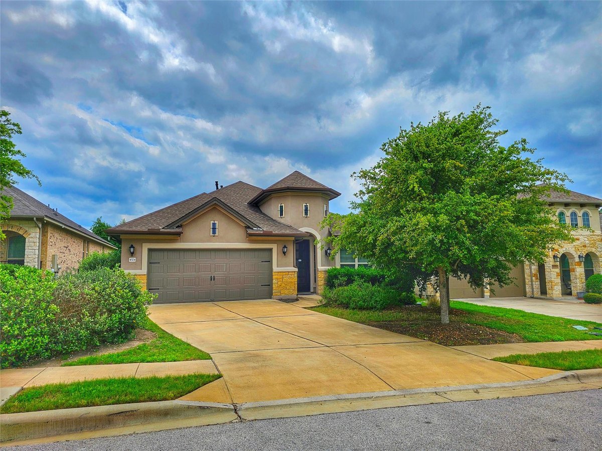 View 4324 Orange Blossom Pass in Travisso Ph 2 Sec 1m 4324 Orange Blossom Pass - front exterior - Luxury home in Travisso Ph 2 Sec 1m, Leander, TX