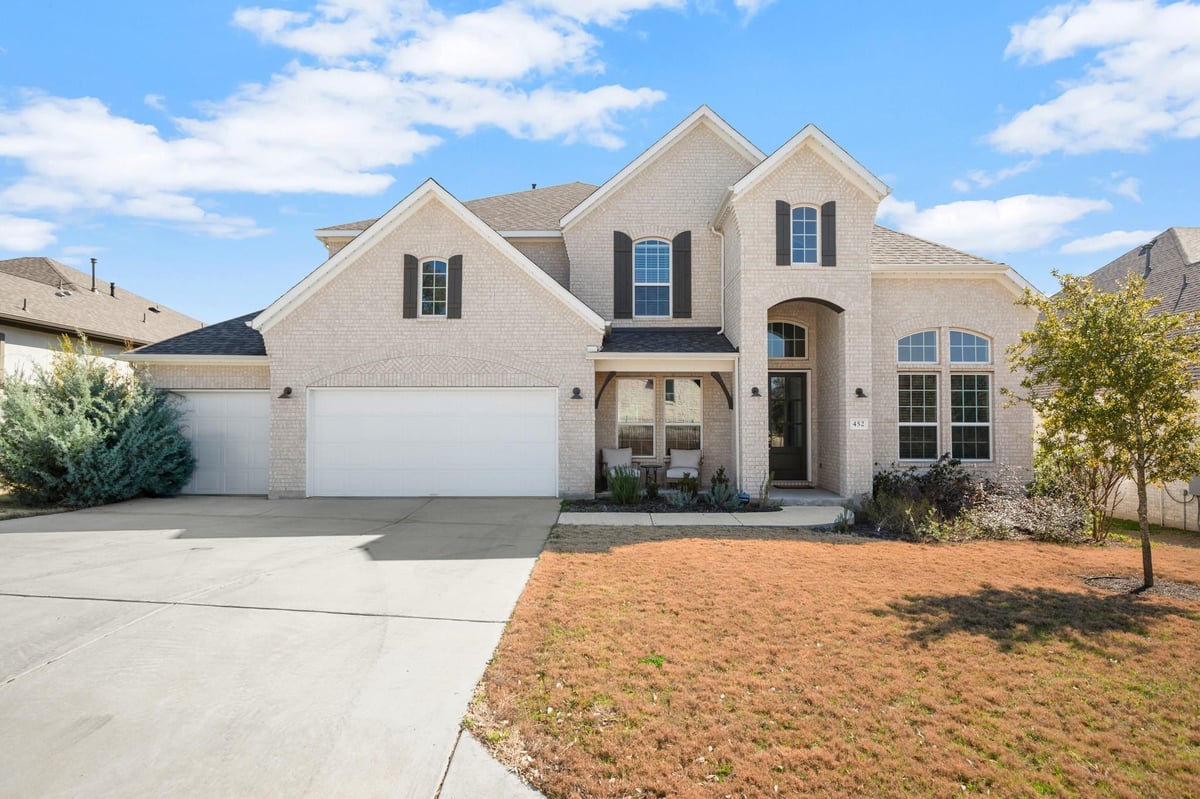 View 452 Pear Tree Ln in Parten Ranch 452 Pear Tree Ln - front exterior - Luxury home in Parten Ranch, Austin, TX
