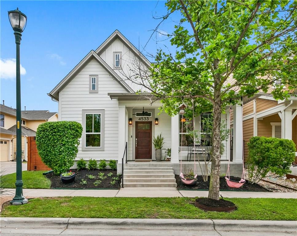 View 4533 Page St in Mueller Sec VI Sub 4533 Page St - front exterior - Luxury home in Mueller Sec VI Sub, Austin, TX