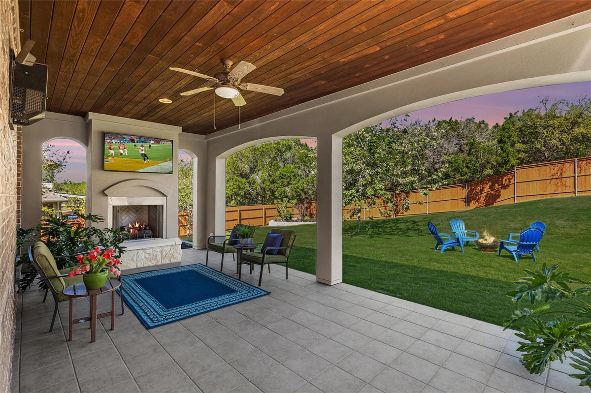 View 520 Aspen Dr in Belterra 520 Aspen Dr - front exterior - Luxury home in Belterra, Austin, TX
