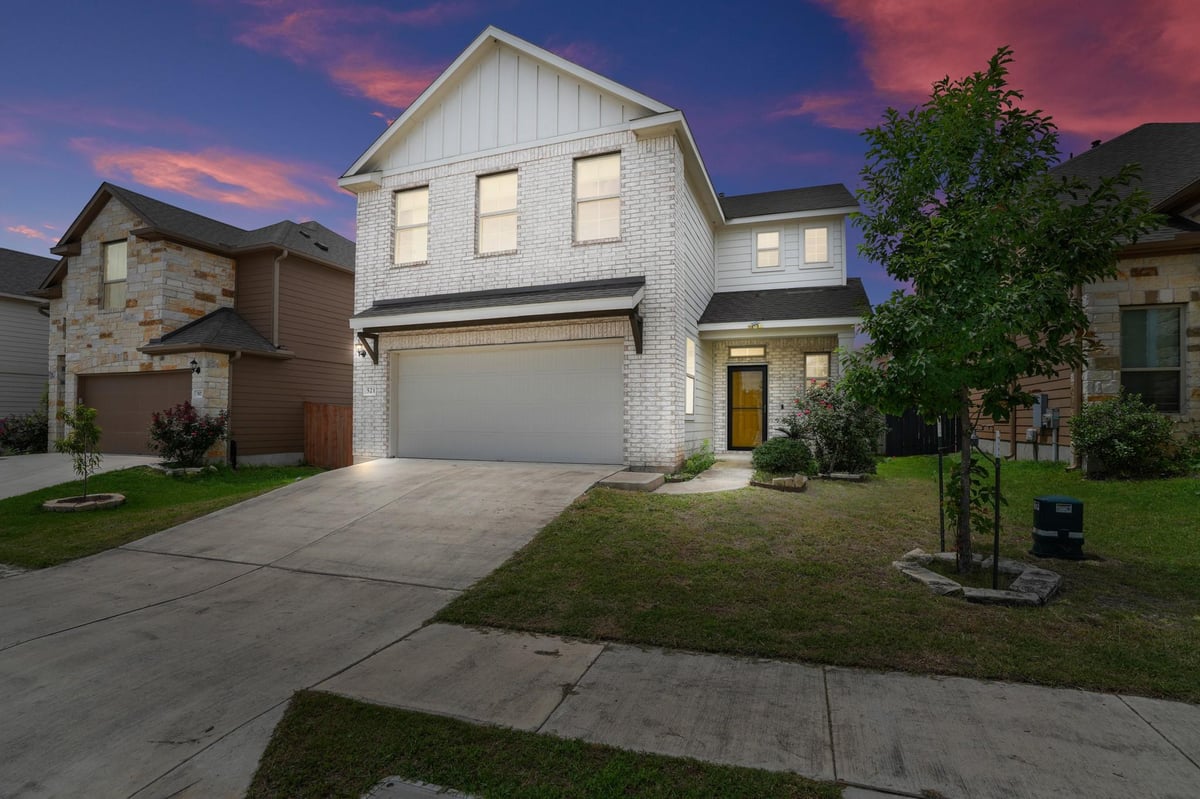 View 521 Falkland TRCE in The Crossing at Wells Branch 521 Falkland TRCE - front exterior - Luxury home in The Crossing at Wells Branch, Pflugerville, TX