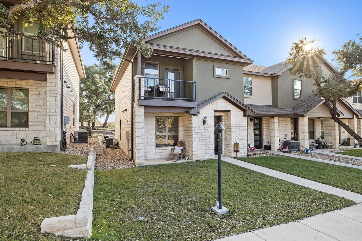 View 575 Demarett DR in Point Venture 575 Demarett DR - front exterior - Luxury home in Point Venture, Point Venture, TX