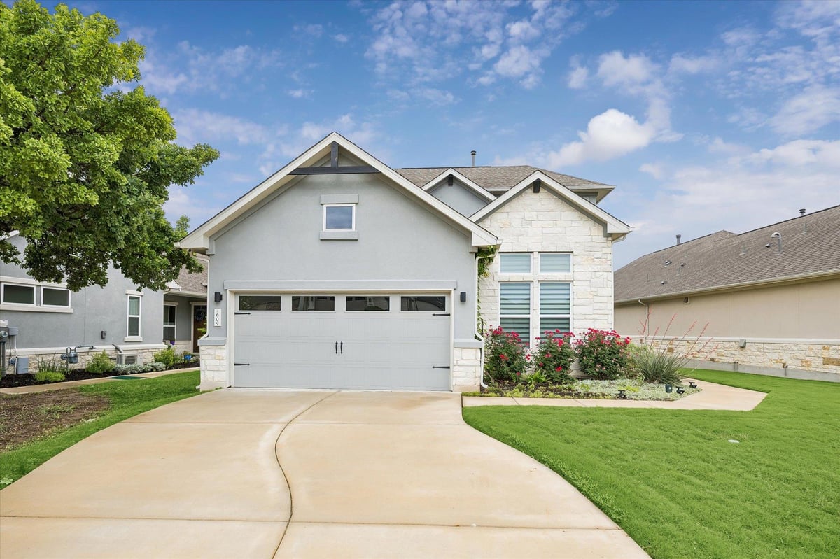 View 609 Faith Dr in Santa Rita Ranch Ph 1 Sec 8 609 Faith Dr - front exterior - Luxury home in Santa Rita Ranch Ph 1 Sec 8, Liberty Hill, TX