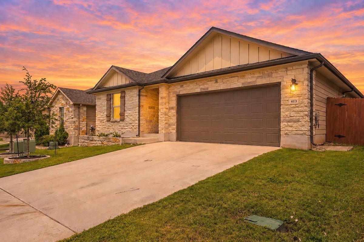 View 613 Wild Spur LN in Butler Farms 613 Wild Spur LN - front exterior - Luxury home in Butler Farms, Liberty Hill, TX