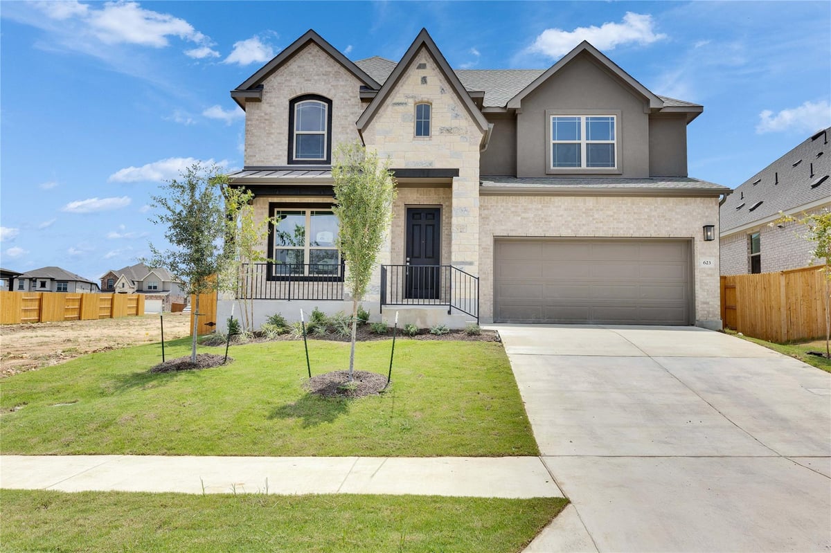 View 623 Breeze Hollow Ln in Oaks at San Gabriel 623 Breeze Hollow Ln - front exterior - Luxury home in Oaks at San Gabriel, Georgetown, TX