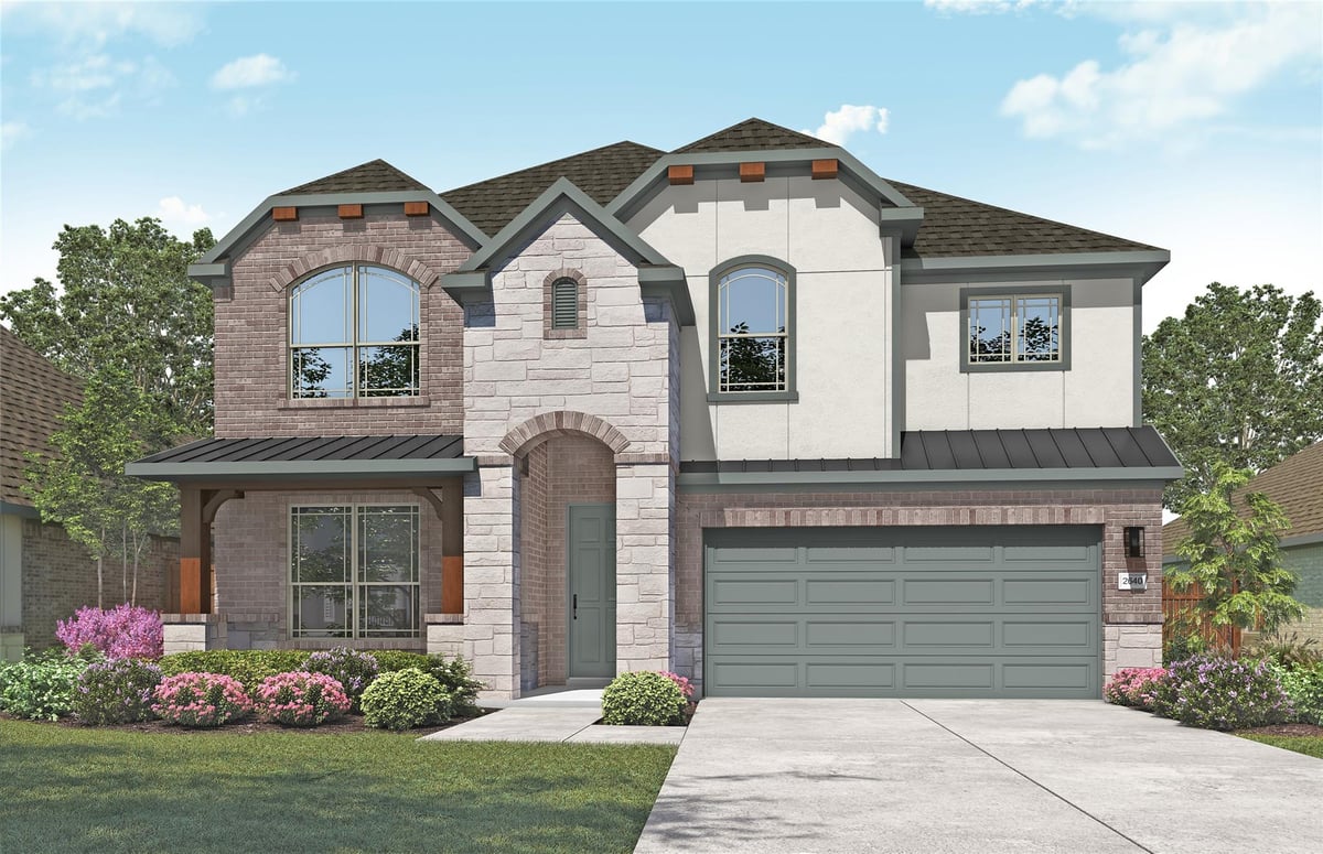 View 628 Hickory Bend TRL in Oaks at San Gabriel 628 Hickory Bend TRL - front exterior - Luxury home in Oaks at San Gabriel, Georgetown, TX