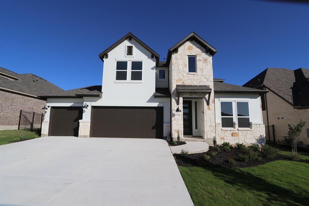 View 682 Two Creeks Ln in Parten Ranch 65's 682 Two Creeks Ln - front exterior - Luxury home in Parten Ranch 65's, Austin, TX