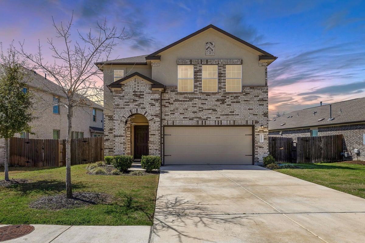 View 8002 Prairie Rye Dr in Lakeside at Tessera 8002 Prairie Rye Dr - front exterior - Luxury home in Lakeside at Tessera, Lago Vista, TX