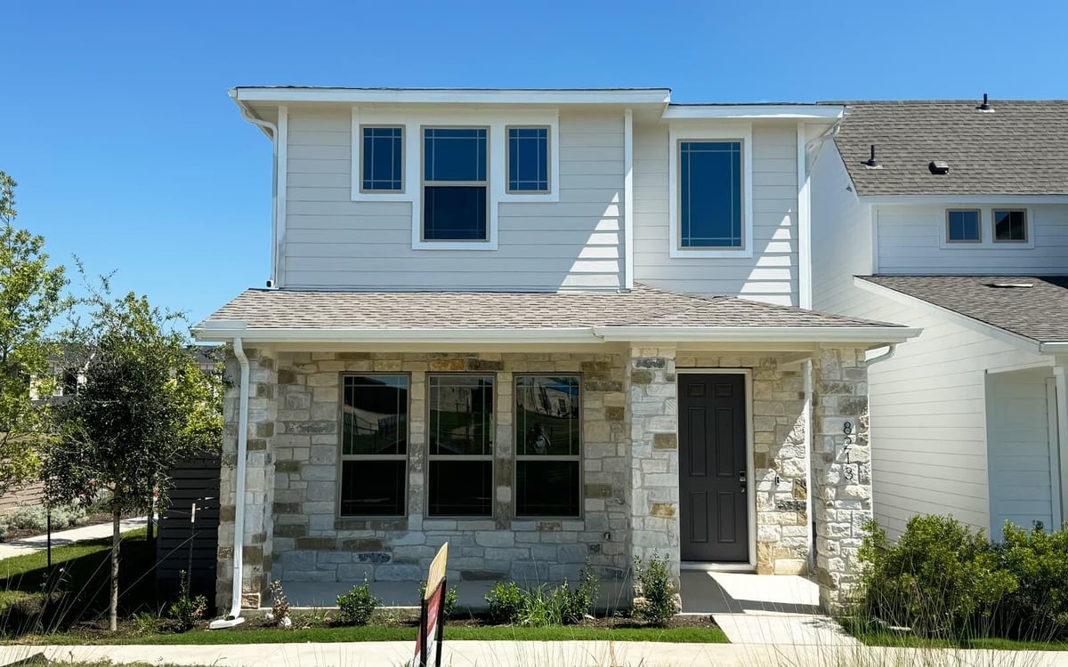 View 8213 Leroi Dr in Easton Park 8213 Leroi Dr - front exterior - Luxury home in Easton Park, Austin, TX