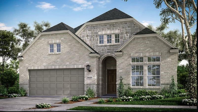 View 8425 Lullwater Trl in Easton Park 8425 Lullwater Trl - front exterior - Luxury home in Easton Park, Austin, TX