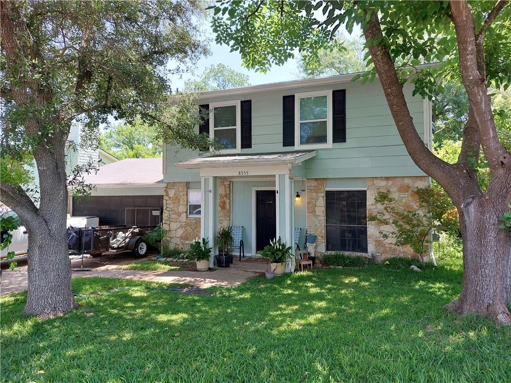 View 8555 Red Willow Dr in Windmill Run Sec 03-D 8555 Red Willow Dr - front exterior - Luxury home in Windmill Run Sec 03-D, Austin, TX