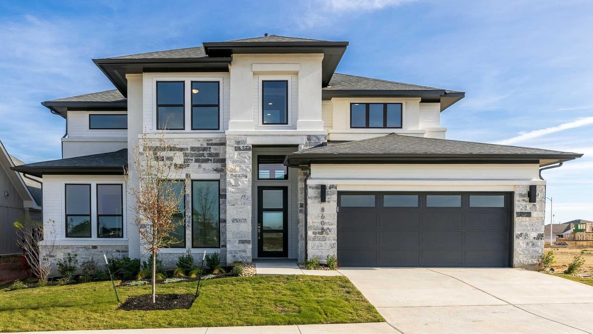 View 8608 Ambergill Ct in Easton Park 8608 Ambergill Ct - front exterior - Luxury home in Easton Park, Austin, TX