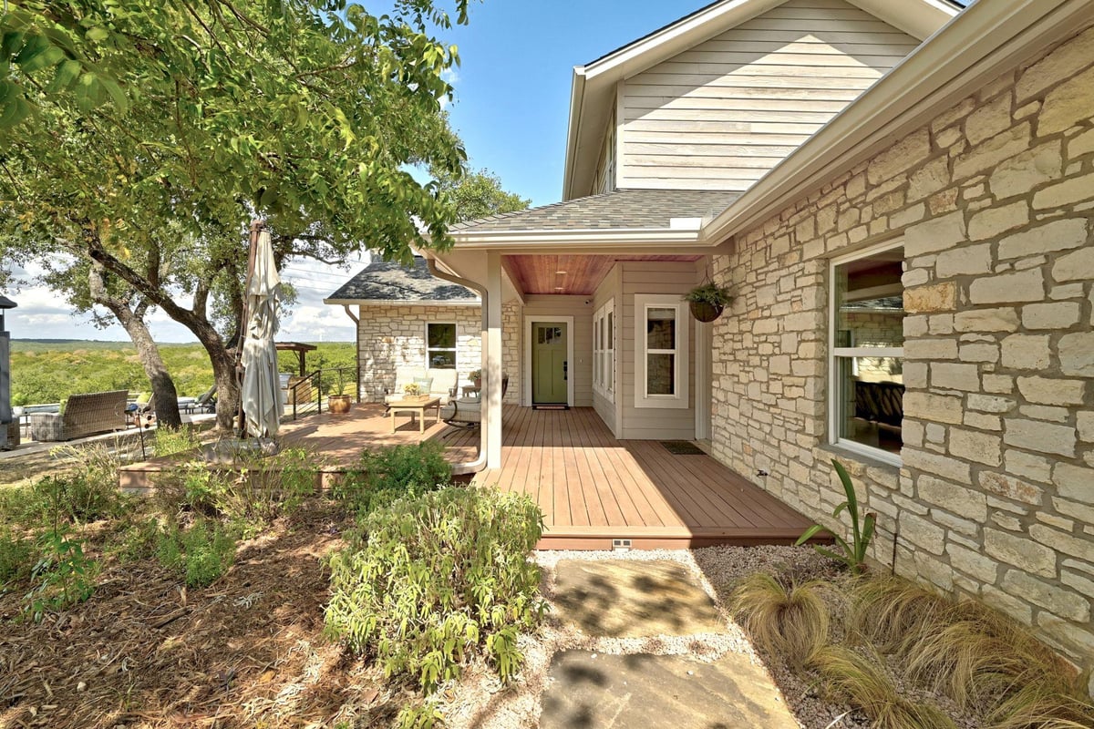 View 9200 Madrone Cir in Bear Creek Oaks Sec 3 9200 Madrone Cir - front exterior - Luxury home in Bear Creek Oaks Sec 3, Austin, TX