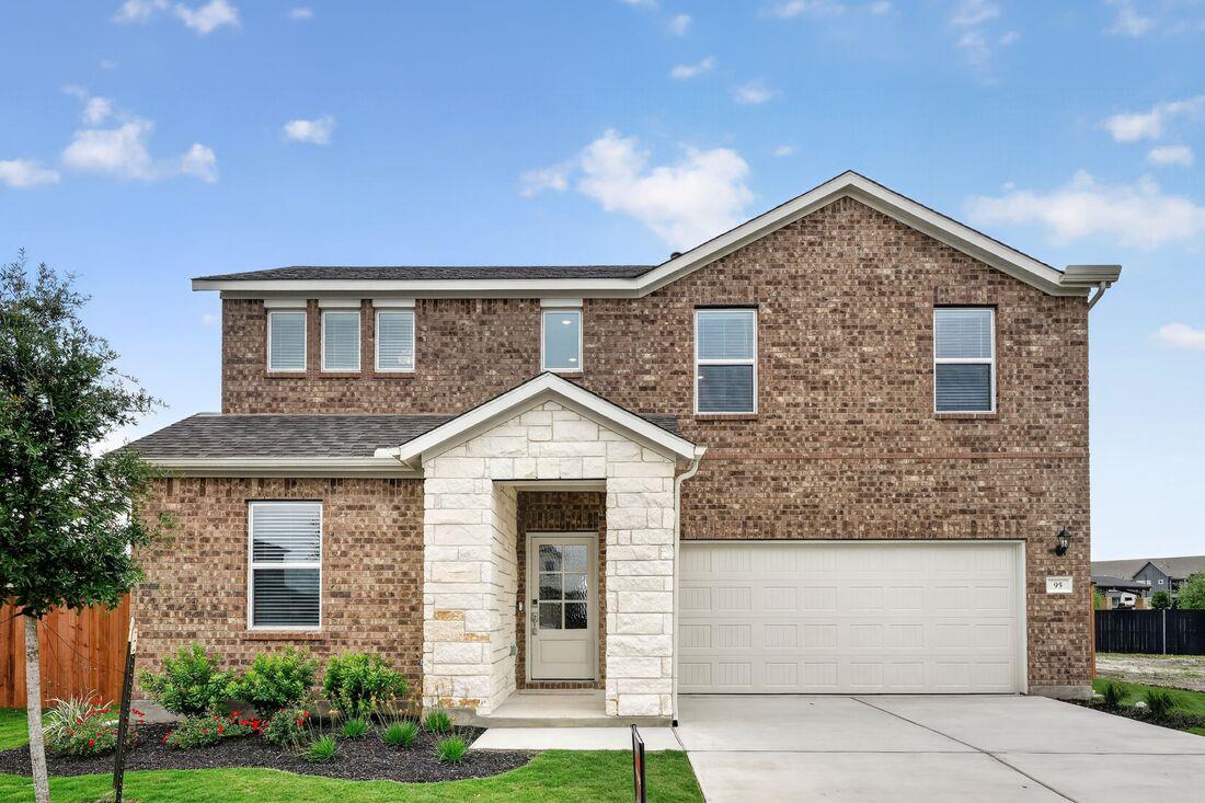View 95 Flowers Ave in Emory Crossing 95 Flowers Ave - front exterior - Luxury home in Emory Crossing, Hutto, TX