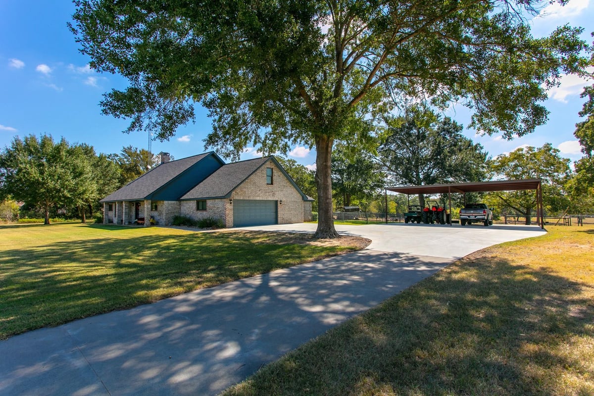 View 974 State Highway 21 Hwy E in N/A 974 State Highway 21 Hwy E - front exterior - Luxury home in N/A, Caldwell, TX