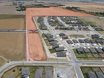Aerial view with new construction subdivision at 0 Cr 132 - Hutto, TX