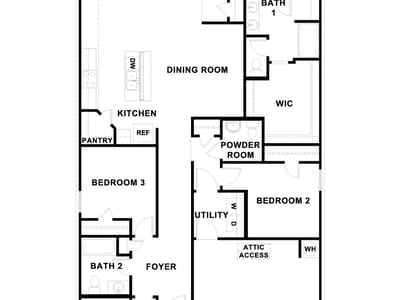 Living area at 10201 Curb Strap DR - 4 bed 2 bath home