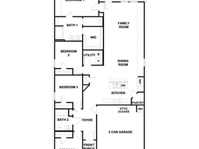 Living area at 10320 Curb Strap Dr - 4 bed 2 bath home