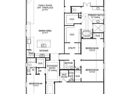 Living area at 105 North River Way - 4 bed 3 bath home