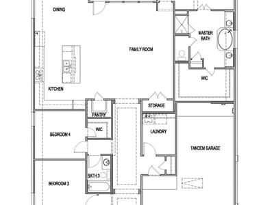 Living area at 1206 Silver Falls DR - 4 bed 3 bath home