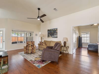 Primary bedroom at 124 Village Dr - 3 bed 2 bath home