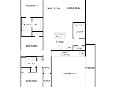 Living area at 141 Belton DR - 3 bed 2 bath home