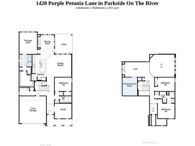 Living area at 1420 Purple Petunia LN - 4 bed 3 bath home