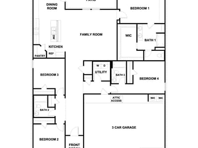 Living area at 14824 Flying Aster LN - 4 bed 3 bath home
