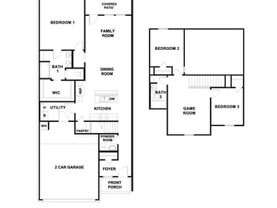 Living area at 15108-B Afleet Alex St - 3 bed 2 bath home